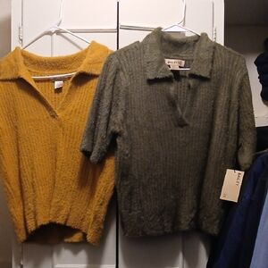 Sweater Set - Mustard and Olive